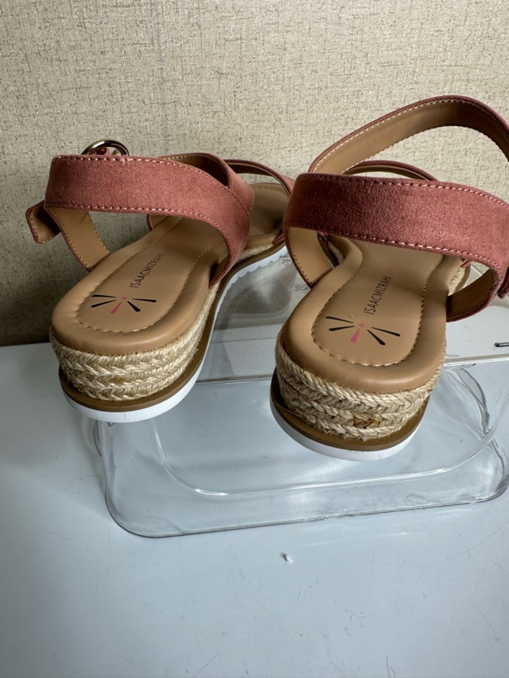 Isaac Mizrahi Rose Pink Espadrille Platform Sandals